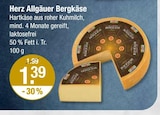 Herz Allgäuer Bergkäse im V-Markt Prospekt Herz Allgäuer Bergkäse von im aktuellen V-Markt Prospekt für 1,39 €