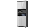 Hochschrank SCHLOONSEE Breite 74cm 4 Türen 1 Schubkasten 2 offene Fächer MDF-Front in verschiedenen Farben erhältlich Badmöbel Badschrank Schrank Bad Schloonsee Angebote bei Höffner Peine für 241,00 €