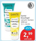 Duschgel von SANTE für 2,99 € bei budni im Angebot Duschgel von SANTE im aktuellen budni Prospekt