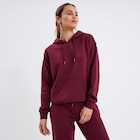 Sweat hoodie molleton à capuche bordeaux femme - La Halle Sweat hoodie molleton à capuche bordeaux femme à 15,99 € dans le catalogue La Halle