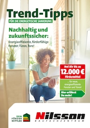 Baumärkte Prospekt von Nilsson Baufachzentrum Dissen Nilsson Baufachzentrum Prospekt: "Trend-Tipps für die energetische Sanierung", 10 Seiten, 12.09.2025 - 21.09.2025