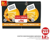 Dosettes Compatibles Senseo - CARTE NOIRE en promo chez Super U Colmar à 12,99 €