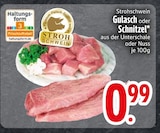 Gulasch im EDEKA Prospekt Gulasch von Strohschwein im aktuellen EDEKA Prospekt für 0,99 €