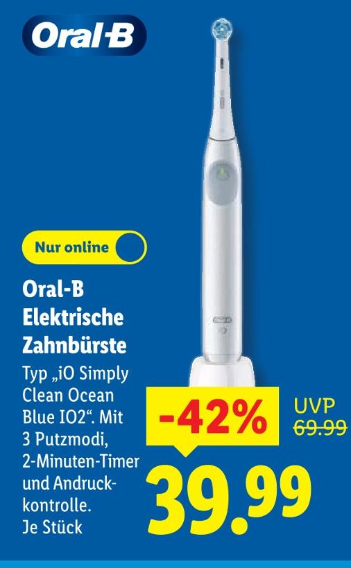 Elektrische Zahnbürste Typ iO Simply Clean Ocean Blue IO2