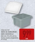 Boîte de rangement avec couvercle - HOME CREATION en promo chez Aldi Rueil-Malmaison à 9,99 €