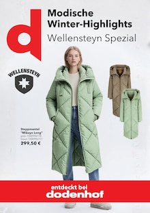 dodenhof Prospekt Modische Winter-Highlights: Wellensteyn Spezial mit 9 Seiten