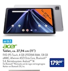 Tablet im ALDI SÜD Prospekt Tablet von Acer im aktuellen ALDI SÜD Prospekt für 179,00 €