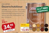 Dauerschutzlasur Angebote von DECOPRO bei Sonderpreis Baumarkt Peine für 13,95 €