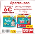 Windeln oder Pants Angebote von Pampers bei Netto Marken-Discount Worms für 19,22 €