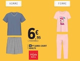 Pyjama court adulte - Tissaia - E.Leclerc à Sucy-en-Brie Pyjama court adulte - Tissaia en promo chez E.Leclerc Sucy-en-Brie à 6,95 €