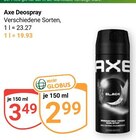 Deospray Angebote von Axe bei GLOBUS Wetzlar für 2,99 €
