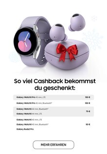Samsung Gelsenkirchen Prospekt der aktuellen Woche, gültig von 01.12.2022 bis 18.12.2022 Aktueller Samsung Gelsenkirchen Prospekt "Mach dein Fest besonders." mit 6 Seiten