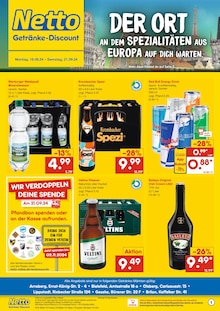 Netto Marken-Discount Prospekt "DER ORT AN DEM SPEZIALITÄTEN AUS EUROPA AUF DICH WARTEN." mit  Seiten (Bielefeld)