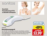 Haarentfernungsgerät im Lidl Prospekt Haarentfernungsgerät von Sanitas im aktuellen Lidl Prospekt für 53,99 €