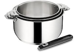 Batterie de cuisine Lagostina SET 3 CASSEROLES INDUCTION INOX 16/18/20 CM + POIGNEE SALVASPAZIO **** - Lagostina dans le catalogue Darty