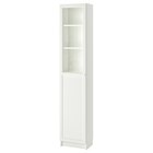 Bücherregal mit Paneel-/Vitrtür weiß/Glas Angebote von BILLY / OXBERG bei IKEA Dormagen für 79,99 €