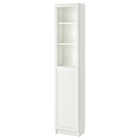 Bücherregal mit Paneel-/Vitrtür weiß/Glas Angebote von BILLY / OXBERG bei IKEA Offenburg für 79,99 €