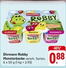 Robby Monsterbacke Erdbeere oder Banane oder Himbeere Angebote von Ehrmann bei EDEKA Aschaffenburg für 0,88 €