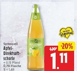 Apfel-Direktsaftschorle von Spreequell für 1,11 € bei EDEKA im Angebot Apfel-Direktsaftschorle von Spreequell im aktuellen EDEKA Prospekt