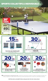Promos Trampoline dans le catalogue "L'UNIVERS DU SPORT ET DES LOISIRS !" de Carrefour Trampoline en promo dans le catalogue Carrefour à la page 13