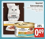 Gourmet Katzennahrung im E center Prospekt zum Preis von 0,49 €