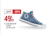 Chaussures en toile Ctas Malden Street Adulte - Converse en promo chez Intersport Chaussures en toile Ctas Malden Street Adulte - Converse dans le catalogue Intersport