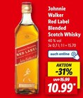 Red Label Blended Scotch Whisky Angebote von Johnnie Walker bei Lidl Frankenthal für 10,99 €