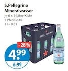 Mineralwasser von S.Pellegrino im aktuellen V-Markt Prospekt für 4,99 €