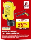 Hochdruckreiniger „K 2 Universal Edition“ im toom Baumarkt Prospekt Hochdruckreiniger „K 2 Universal Edition“ von Kärcher im aktuellen toom Baumarkt Prospekt für 59,99 €