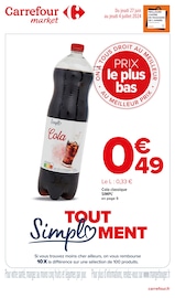 Catalogue Supermarchés Carrefour Market en cours à Dordives et alentours, "Prix le plus bas", 12 pages, 27/06/2024 - 04/07/2024