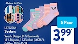 Socken im ALDI SÜD Prospekt Socken von LILY & DAN im aktuellen ALDI SÜD Prospekt für 3,99 €