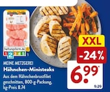 Hähnchen-Ministeaks von Meine Metzgerei im aktuellen ALDI SÜD Prospekt für 6,99 €