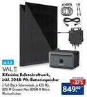 Bifaziales Balkonkraftwerk, inkl. 2048-Wh-Batteriespeicher von VALE im aktuellen ALDI SÜD Prospekt für 849,00 €