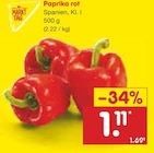 Aktuelle Paprika Angebote bei Netto Marken-Discount in Essen Aktuelles Paprika rot Angebot bei Netto Marken-Discount in Essen ab 1,11 €
