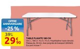 Table pliante 180 cm en promo chez Rural Master Orléans à 29,90 €