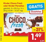Choco Fresh oder Kinder Paradiso bei Netto Marken-Discount im Frankenthal Prospekt für 1,49 €