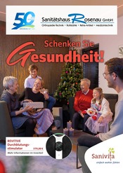 Aktueller Sanitätshaus Rosenau GmbH Prospekt mit Massagegerät, "Schenken Sie Gesundheit!", Seite 1