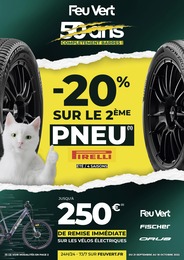 Catalogue Feu Vert à Saint-Ouen-l'Aumône, avec 4 pages Prospectus Feu Vert à Saint-Ouen-l'Aumône, "-20% sur le 2ème pneu", 4 pages, 21/09/2022 - 18/10/2022
