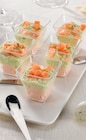 Verrines duo saumon aneth ou avocat cocktail crevettes ou tomates marinées st jacques - Super U à Dijon Verrines duo saumon aneth ou avocat cocktail crevettes ou tomates marinées st jacques en promo chez Super U Dijon à 6,99 €