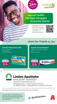mea - meine apotheke Prospekt der KW 23 "Unsere Juni-Angebote" Aktueller mea - meine apotheke Prospekt "Unsere Juni-Angebote" Seite 1 von 4 Seiten