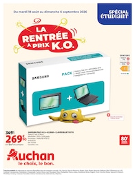 Prospectus Auchan Hypermarché à Plaisance-du-Touch, "LA RENTRÉE À PRIX K.O.", 12 pages, 18/08/2026 - 06/09/2026