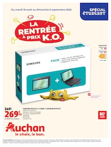 Catalogue Auchan Hypermarché de la semaine 34, "LA RENTRÉE À PRIX K.O.", page 1, 18/08/2026 - 06/09/2026 Prospectus Auchan Hypermarché en cours, "LA RENTRÉE À PRIX K.O.", page 1 sur 12