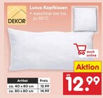 Luxus Kopfkissen für 12,99 € bei Netto Marken-Discount im Angebot Luxus Kopfkissen im aktuellen Netto Marken-Discount Prospekt