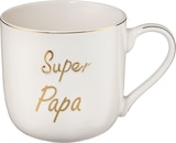 Kaffeebecher Jumbo "Super Papa", weiß-gold von Dekorieren & Einrichten im aktuellen dm-drogerie markt Prospekt
