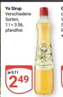 Sirup Angebote von Yo bei GLOBUS Erlangen für 2,49 €