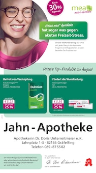 Aktueller mea - meine apotheke Prospekt (Germering, 4 Seiten zum blättern mea - meine apotheke Prospekt Unsere August-Angebote mit 4 Seiten