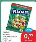 Maoam Kracher Grinch im budni Prospekt Maoam Kracher Grinch von Haribo im aktuellen budni Prospekt für 0,99 €