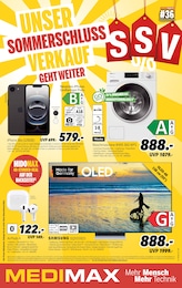 MEDIMAX Prospekt "UNSER SOMMERSCHLUSSVERKAUF GEHT WEITER!", 8 Seiten, 29.08.2025 - 29.08.2025 Aktueller MEDIMAX Prospekt, "UNSER SOMMERSCHLUSSVERKAUF GEHT WEITER!", mit Angeboten der Woche, gültig von 29.08.2025 bis 29.08.2025