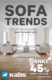 Aktueller Kabs Möbel & Einrichtung Prospekt in Pirow und Umgebung, "SOFATRENDS" mit 11 Seiten, 28.04.2025 - 04.05.2025