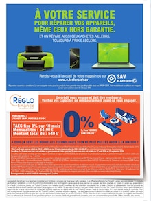 Catalogue E.Leclerc de la semaine "SPÉCIAL HIGH-TECH" avec 2 pages, valide du 18/08/2026 au 29/08/2026 pour Chinon et alentours Prospectus E.Leclerc de la semaine "SPÉCIAL HIGH-TECH" avec 2 pages, valide du 18/08/2026 au 29/08/2026 pour Chinon et alentours